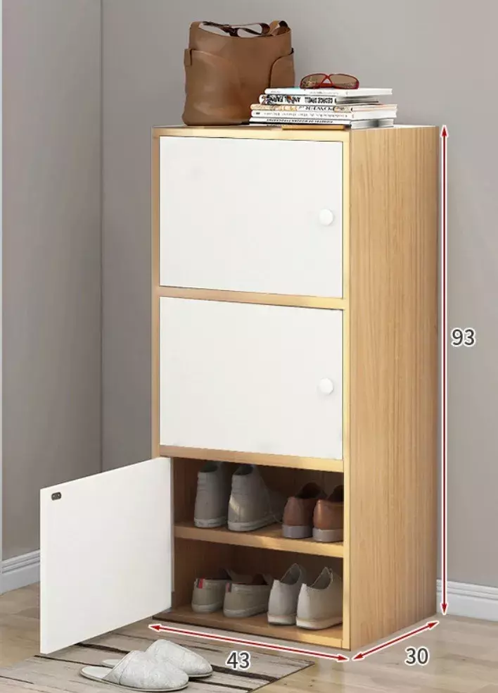 Zapatero Gabinete Comoda Organiador De Zapato Con 3 Puertas-1