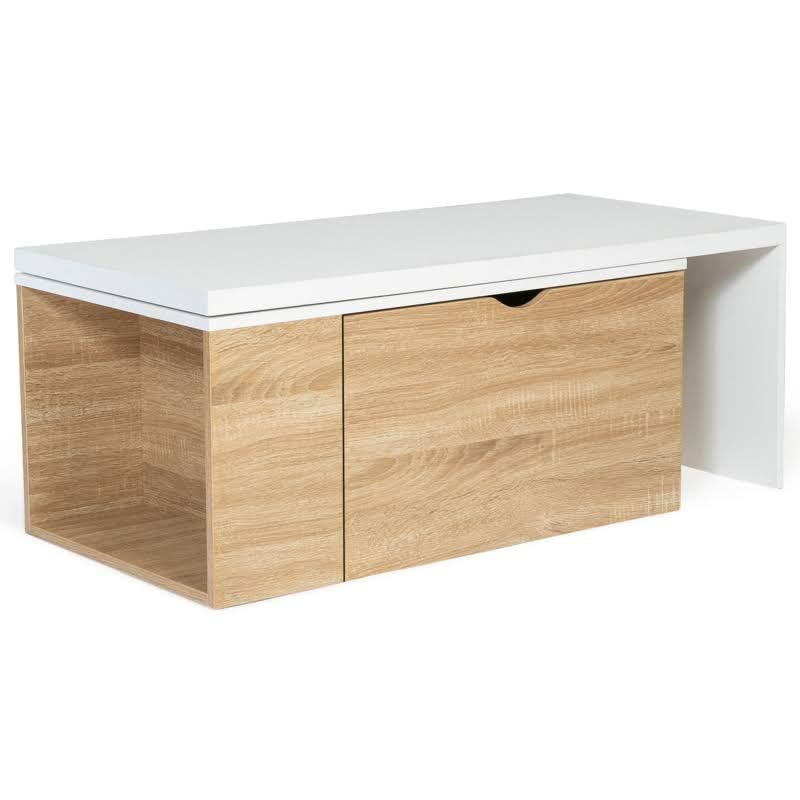 Mesa De Centro Transformable En L Para Living 100x48x40cm-3
