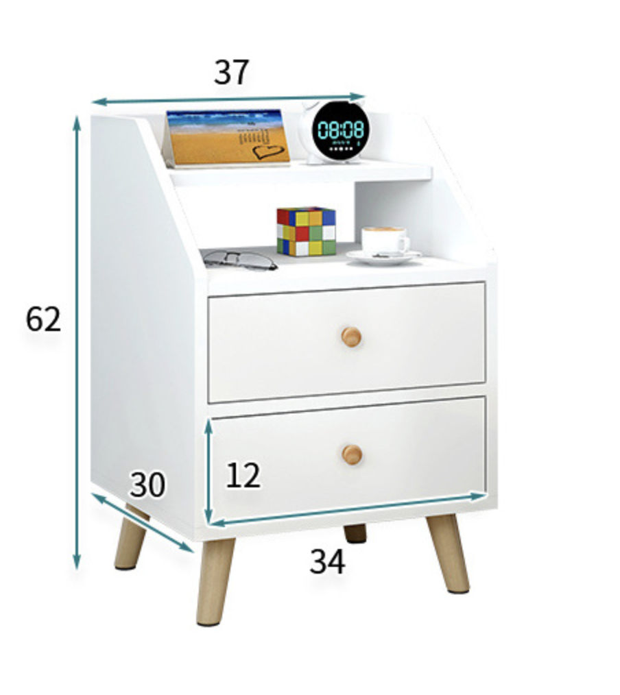 Velador 4 Niveles Con Cajones Homer Design 37*30*69-1