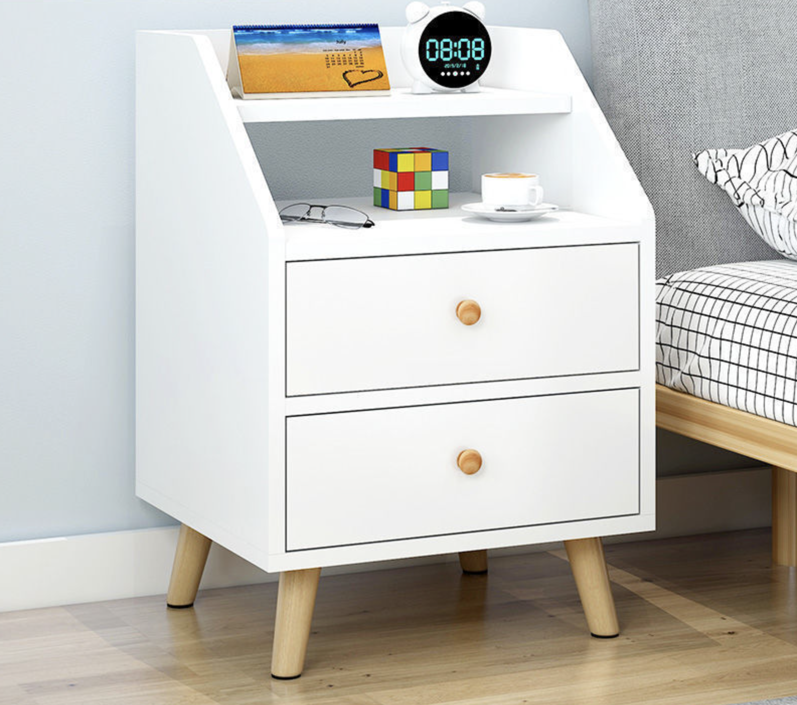 Velador 4 Niveles Con Cajones Homer Design 37*30*69-0