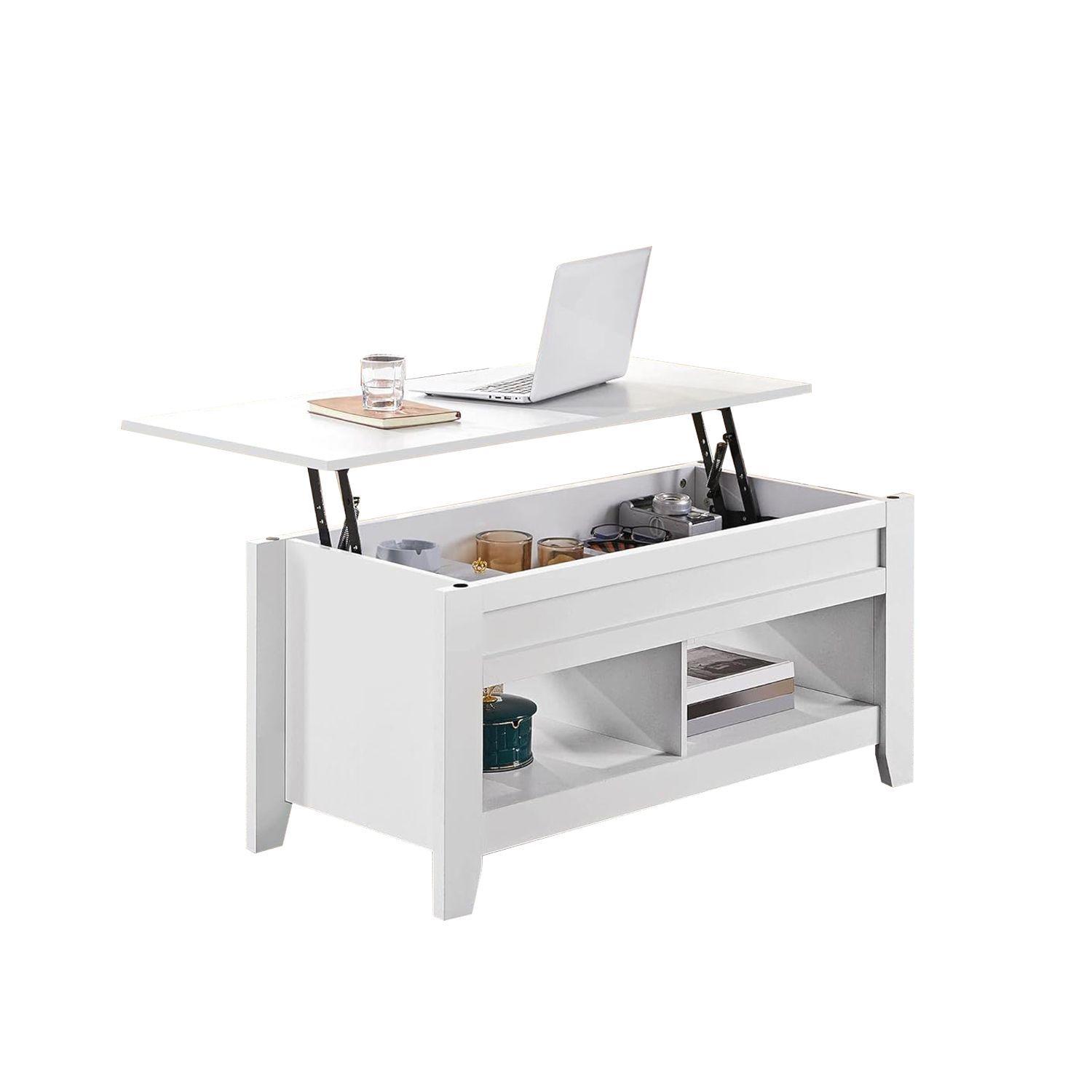 Mesa De Centro Elevable Para Living 105x50x45cm Norteamérica-5