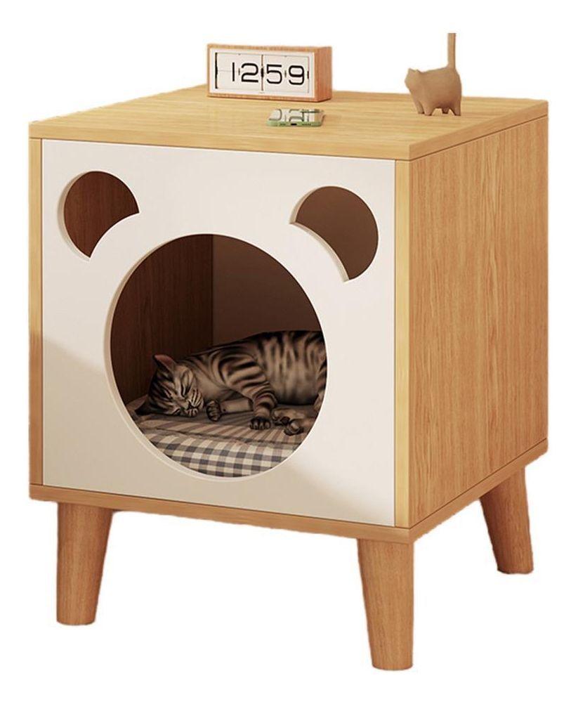 Velador Con Cama Para Mascota Casa Perro Gato 45x40x60cm-1