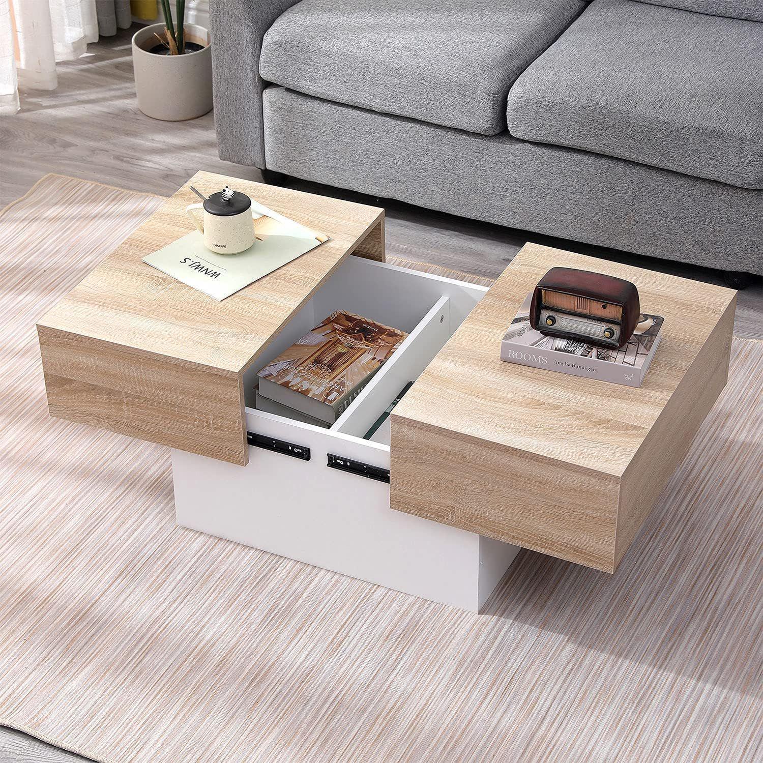 Mesa De Centro Extendible Para Living 90x60x40cm Homer-0
