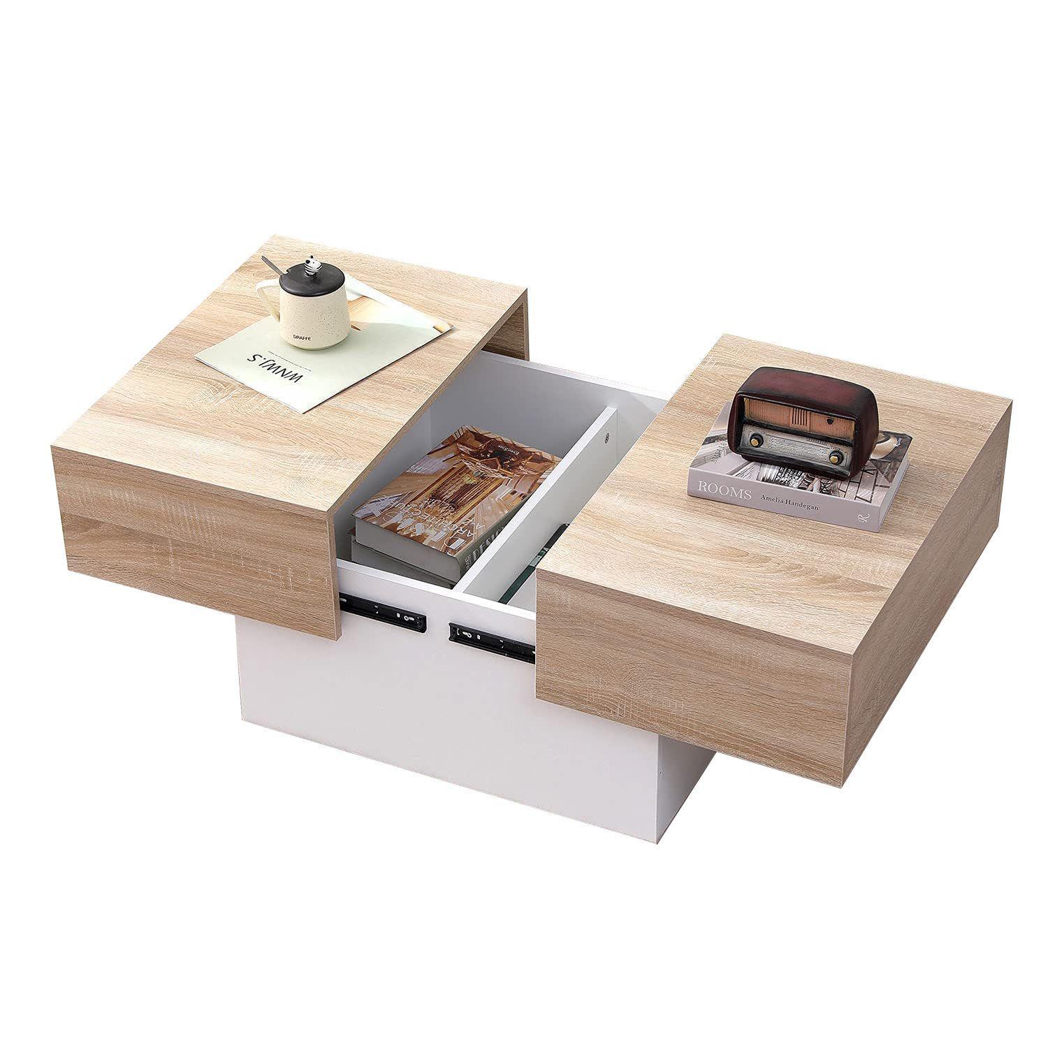 Mesa De Centro Extendible Para Living 90x60x40cm Homer-2