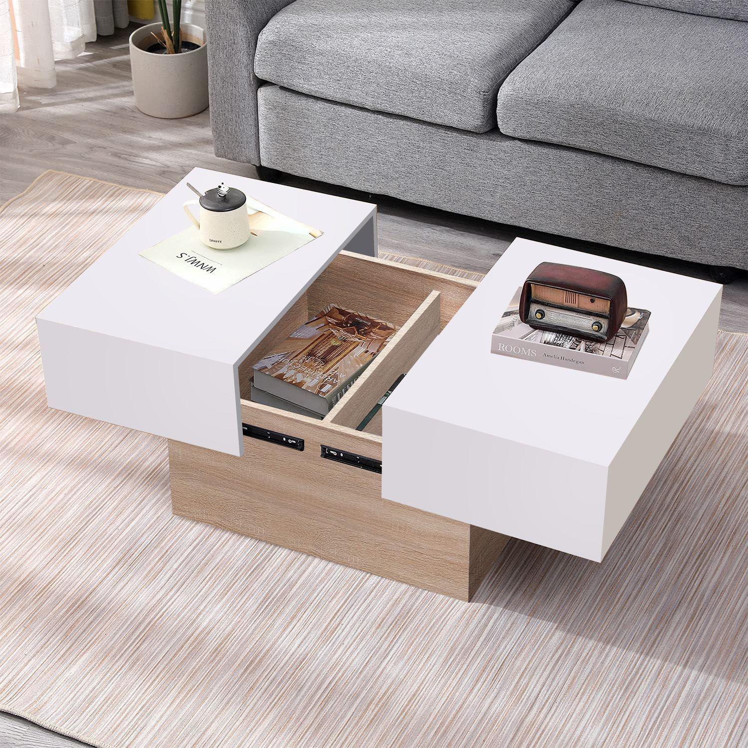 Mesa De Centro Extendible Para Living 90x60x40cm Homer-0