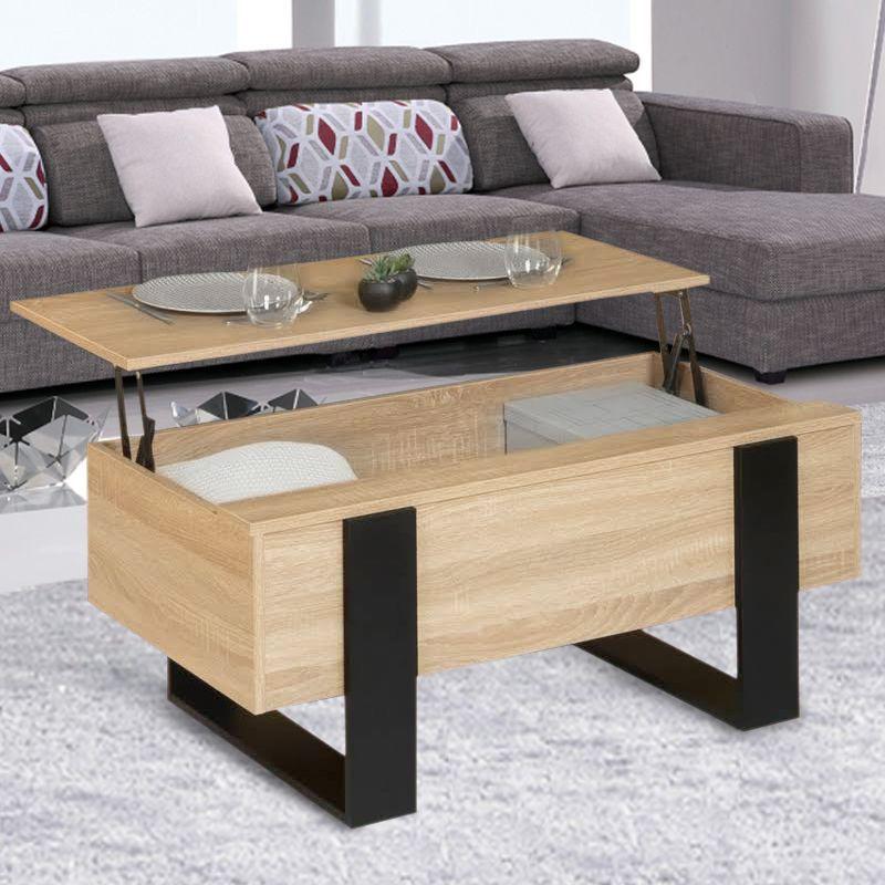 Mesa De Centro Elevable Para Living 105x55x40cm Norteamericana-0