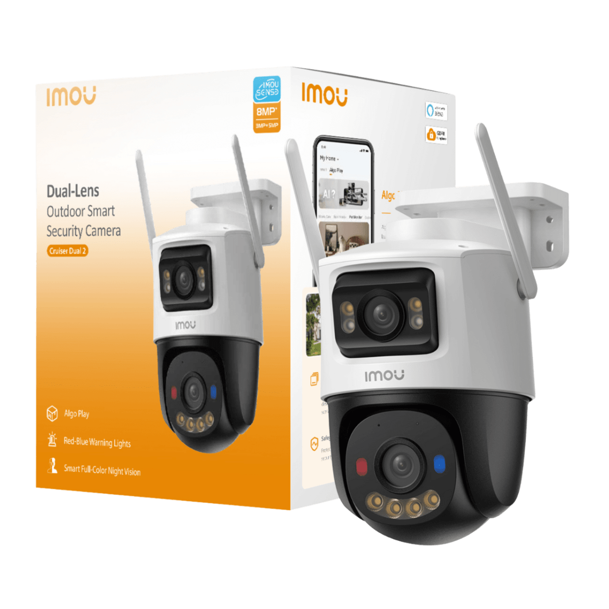 C mara de Seguridad WiFi Imou Cruiser Dual 6MP Tarjeta SD de Regalo-2
