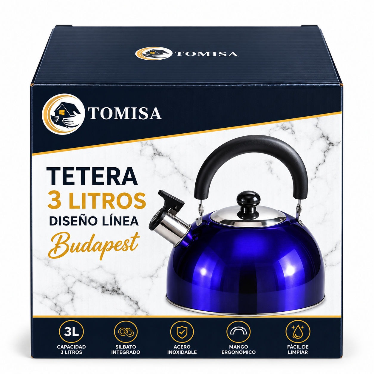 Tetera TOMISA Budapest 3 Litros Azul-1