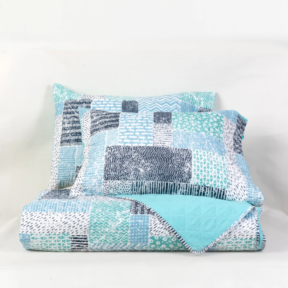 Quilt 1.5 Plazas Cosido Patchwork Lois-2