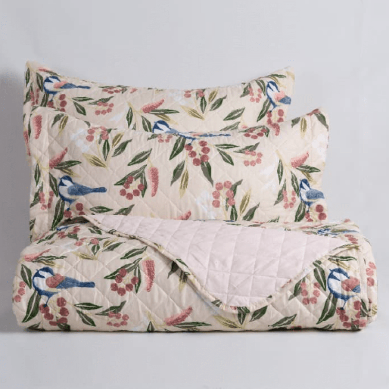 Quilt 1.5 Plazas Cosido Patchwork Begonia-2
