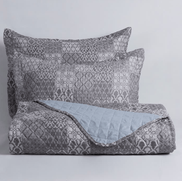 Quilt 2 Plazas Cosido Patchwork Piscis-2