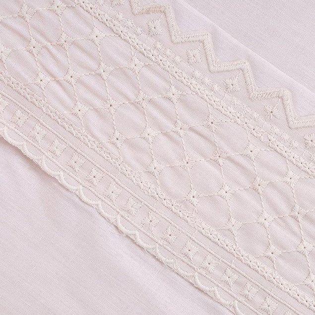 Sábana 1.5 Plazas Broderie Bricks Rosado-1