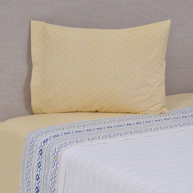 Sábana King 144 Hilos Estampado Azafrán-0