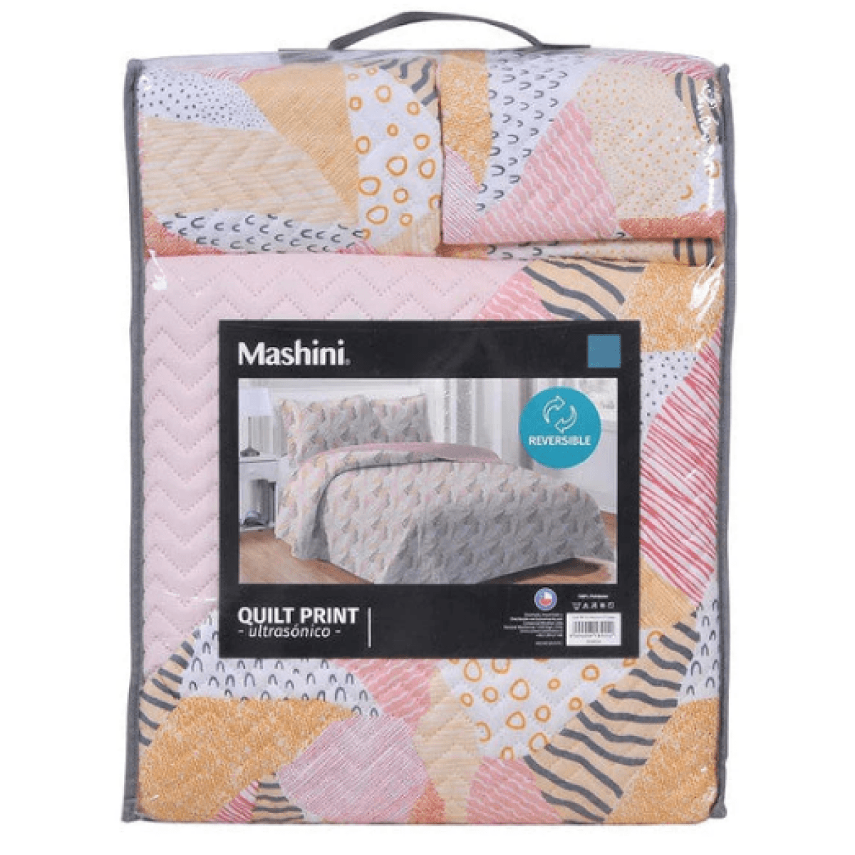 Quilt 1.5 Plazas Microfibra Estampado Cayey-2