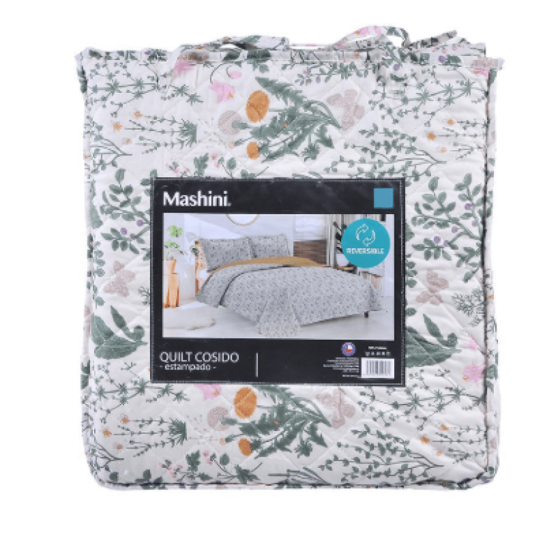 Quilt 1.5 Plazas Cosido Oliva-3