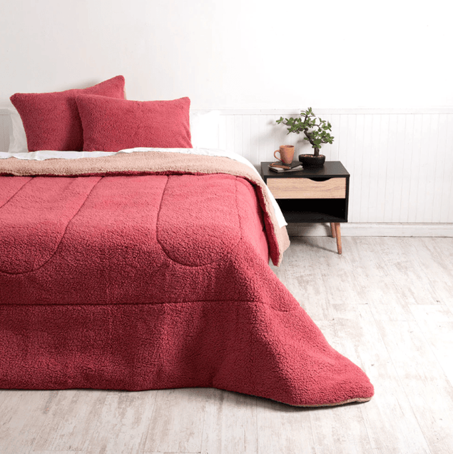 Plumón Sherpa/Sherpa 2 Plazas Coral Gris-0