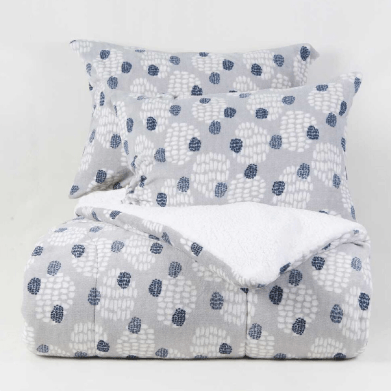 Plumón Coral Sherpa 2 Plazas Print Salina-2