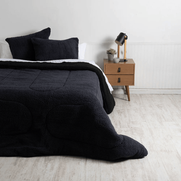 Plumón Sherpa/Sherpa 1.5 Plazas Negro Gris-0