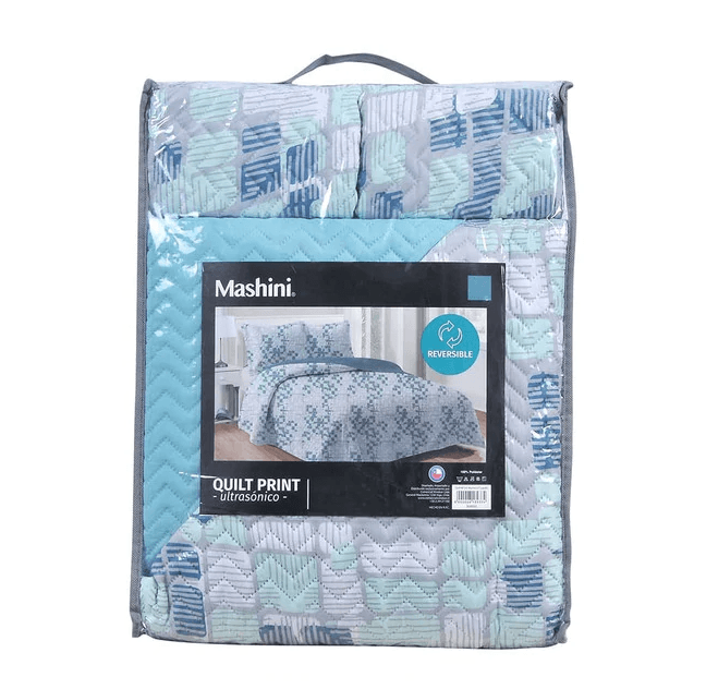 Quilt 1.5 Plazas Microfibra Estampado Luquillo-2
