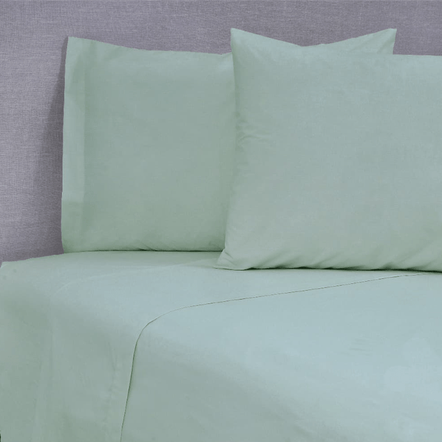Sábana 1.5 Plazas 144 Hilos Colores Lisos Verde-0