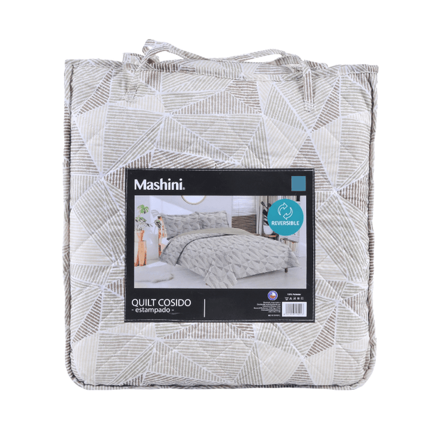 Quilt 1.5 Plazas Cosido Trapecio-3