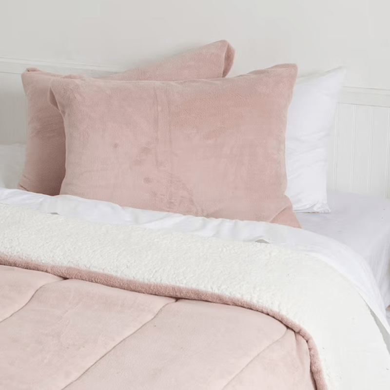 Plumón Coral Emboss 2 Plazas Rosado-2