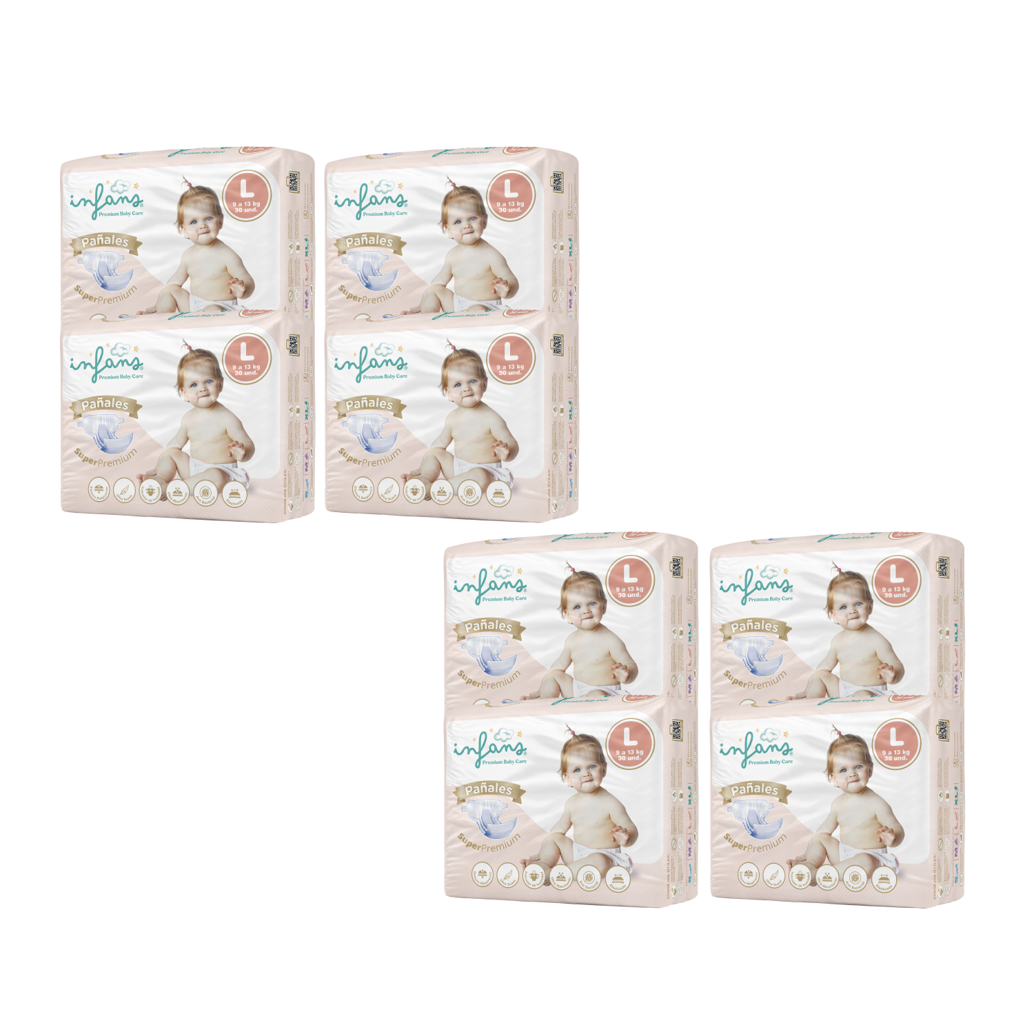 Pañal Infans Super Premium Talla L 8x30u 240u-0