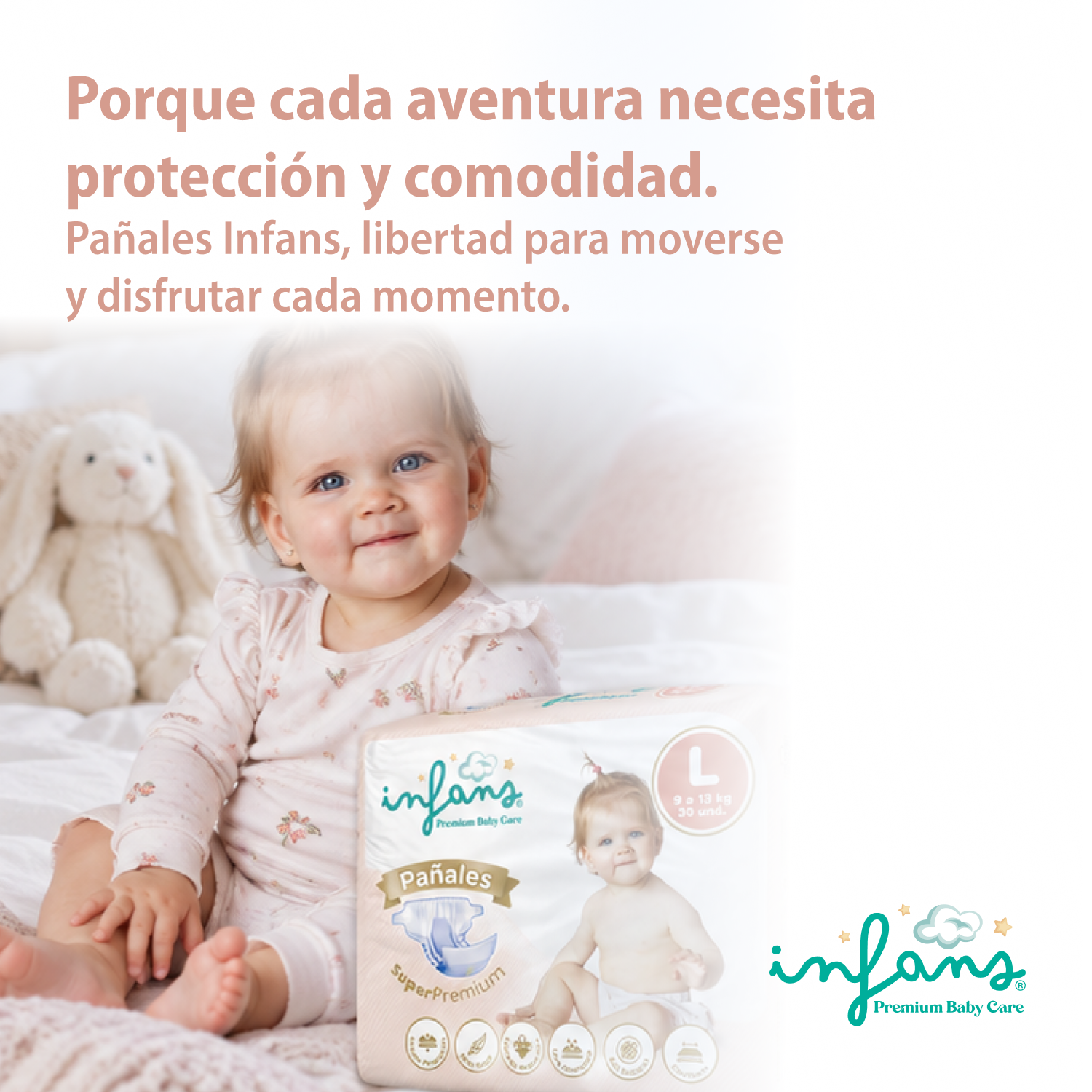 Pañal Infans Super Premium Talla L 8x30u 240u-5
