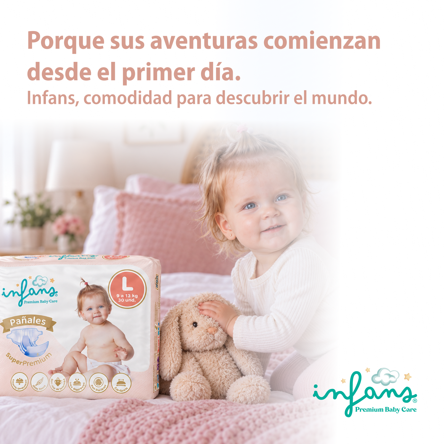 Pañal Infans Super Premium Talla L 4x30u 120u-5