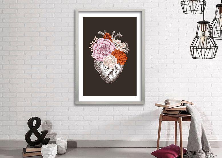 Cuadro 40x30 cm ilustración Flor de vida-1