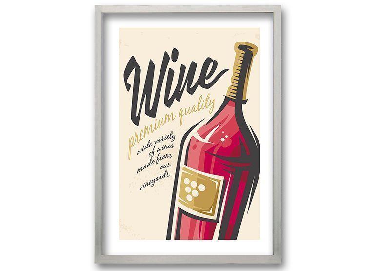 Cuadro 70x50 cm ilustración Al vino-0