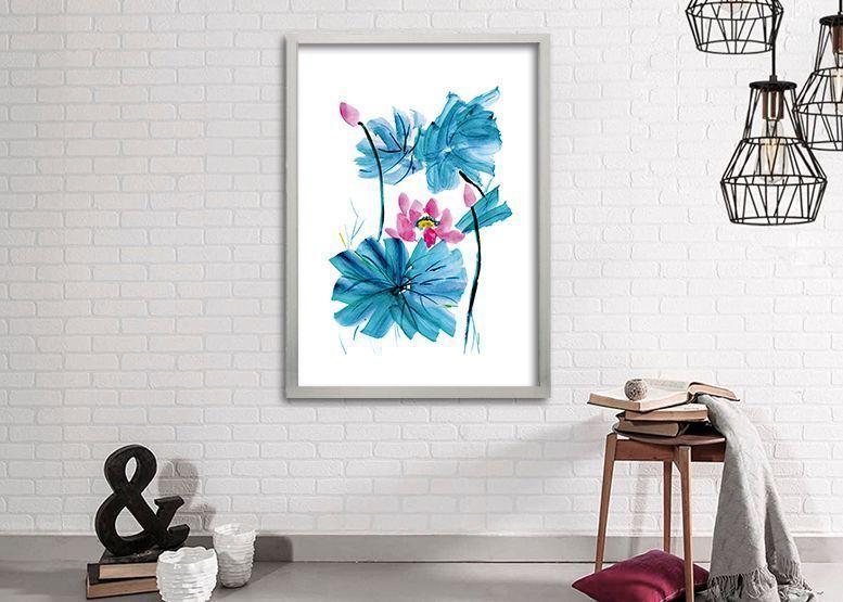 Cuadro 40x30 cm ilustración Acua flor-1