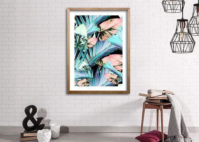 Cuadro 50x35 cm ilustración Palmas-1