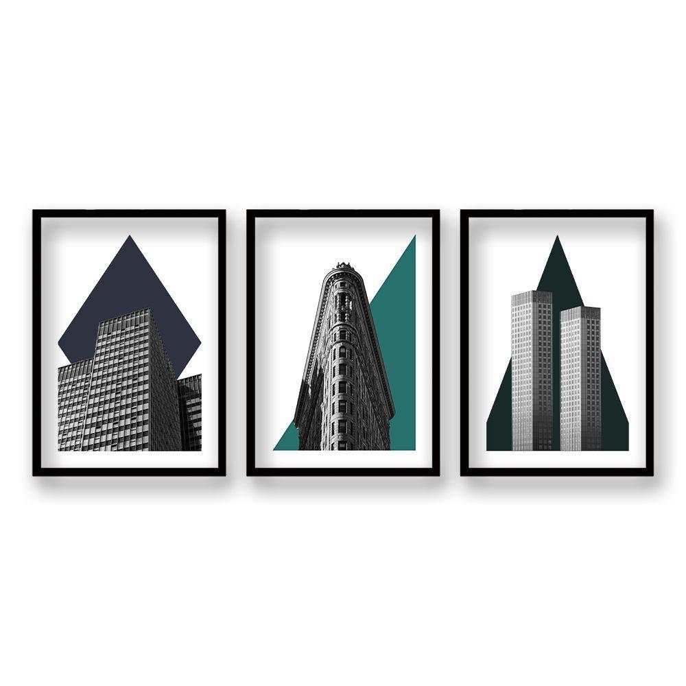 Cuadro Trio Matices Urbanas 70x50 CM-0