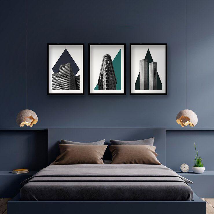 Cuadro Trio Matices Urbanas 70x50 CM-1