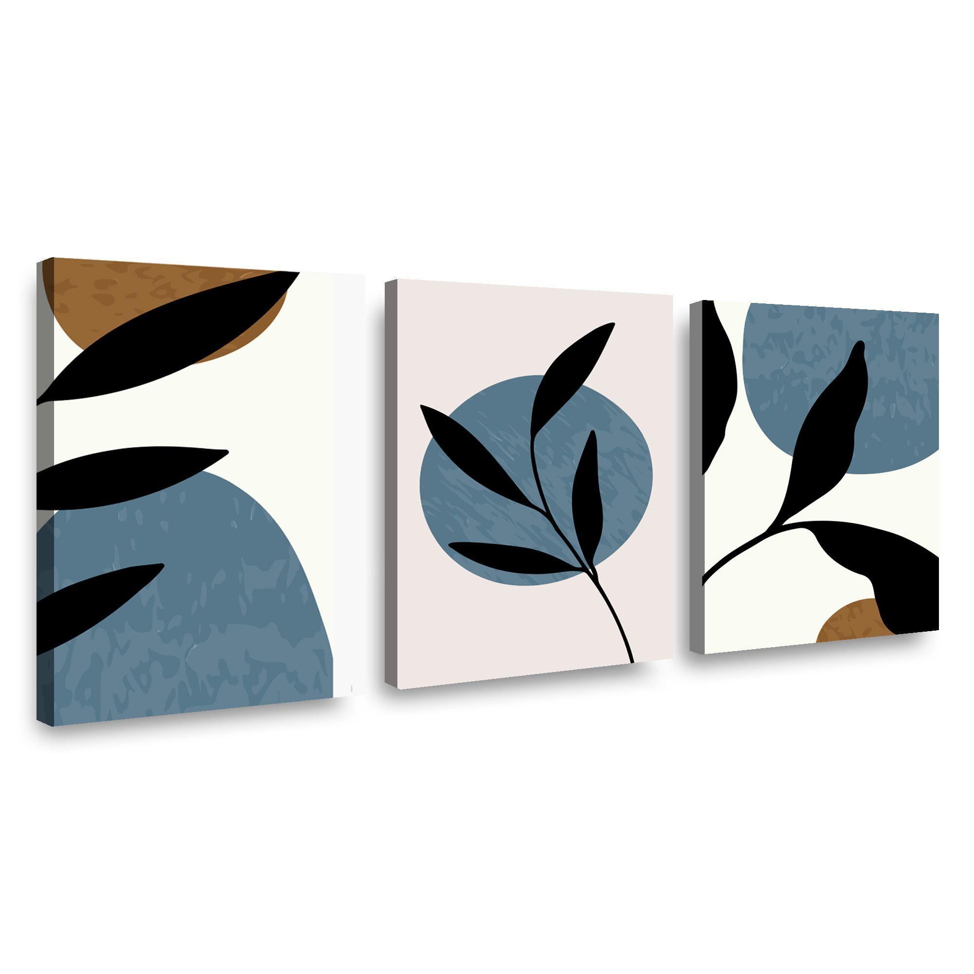 Canvas trio Black Ramas 70x50cm.-0