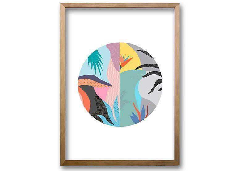 Cuadro 70x50 cm ilustración Arte circular-0