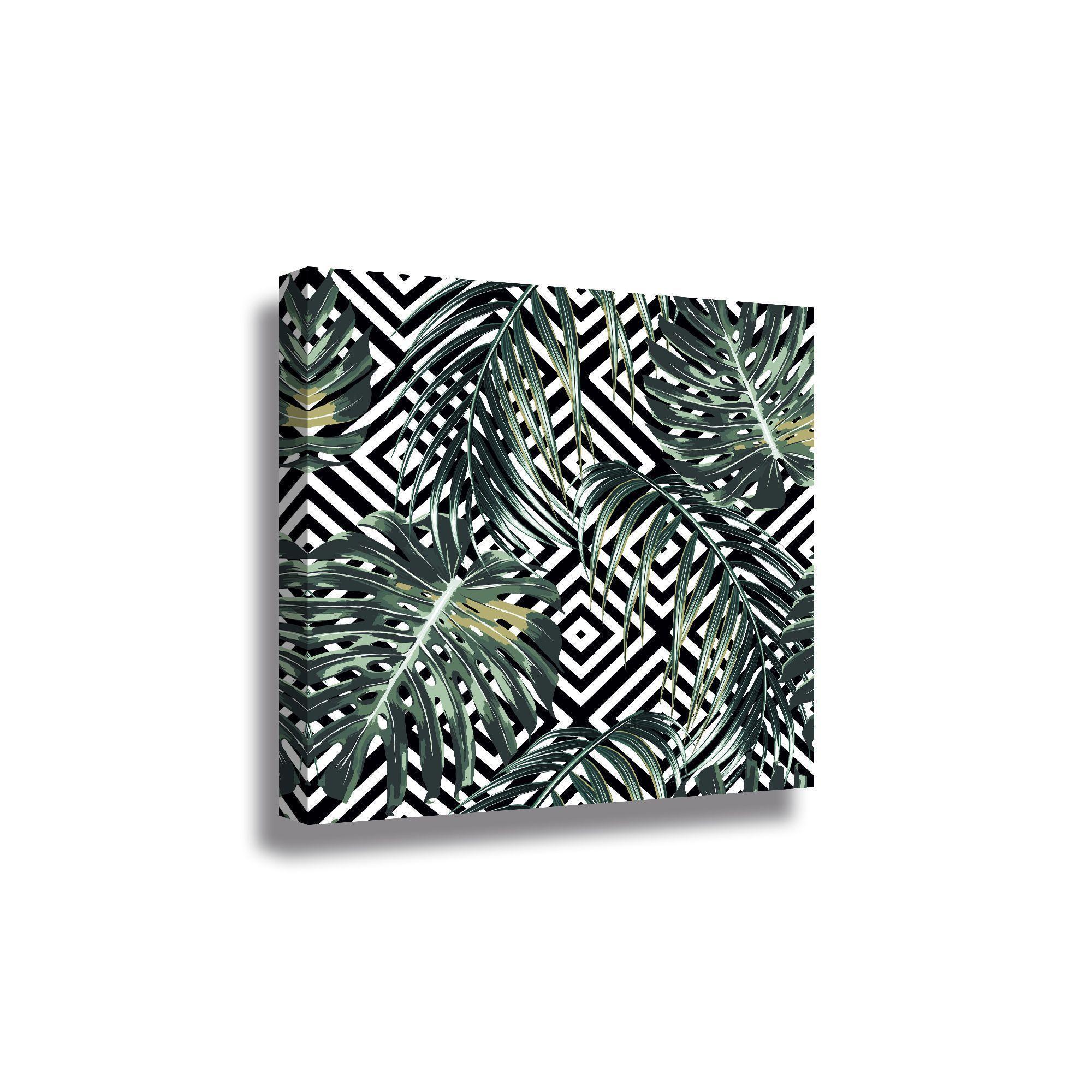 Canvas 60x60 cms Tropical Rayas-0