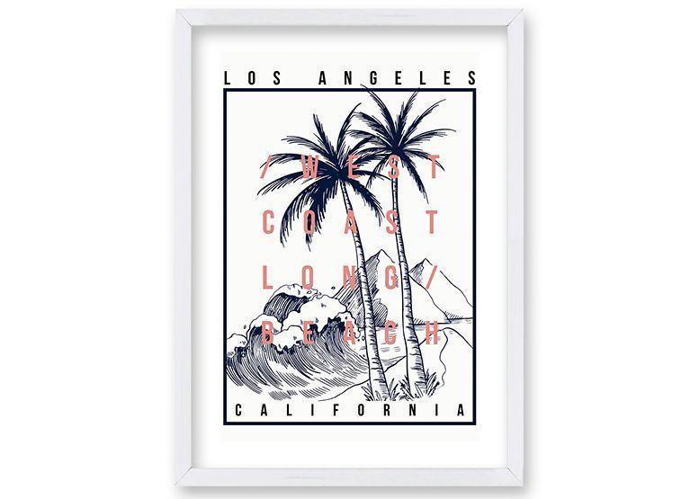 Cuadro 70x50 cm ilustración California-0