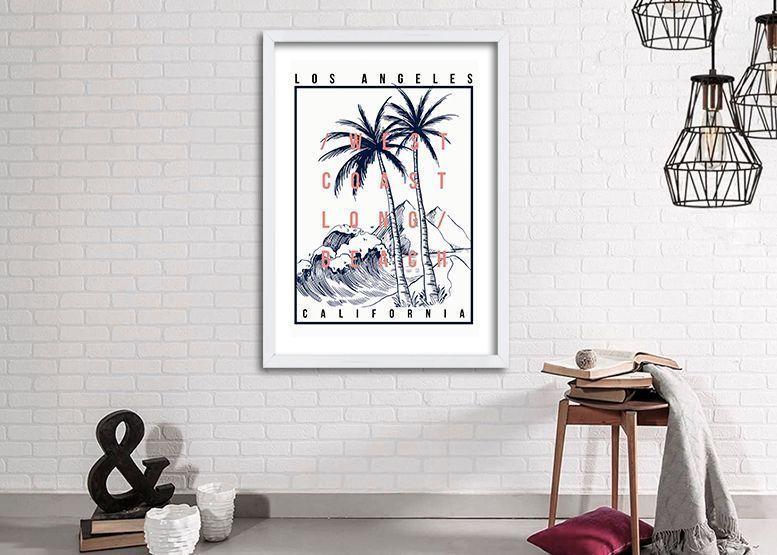 Cuadro 70x50 cm ilustración California-1
