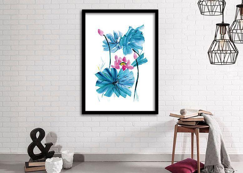 Cuadro 40x30 cm ilustración Acua flor-1