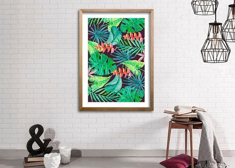 Cuadro 70x50 cm ilustración Vista verde-1