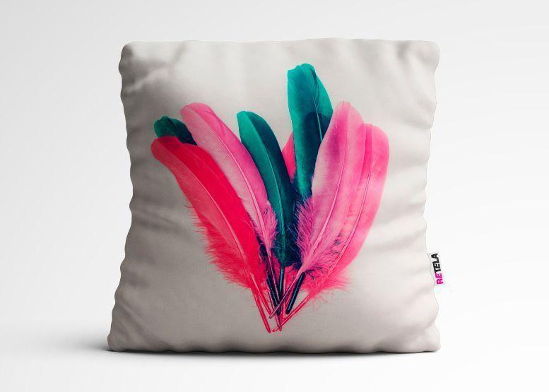 Cojin 45x45 cm ilustración Mix plumas-0