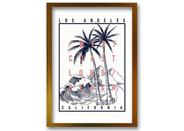 Cuadro ilustración California - 70x50 cm-0