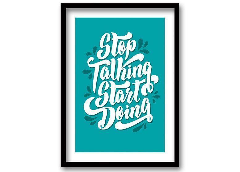 Cuadro 50x35 cm ilustración Empieza ahora-0