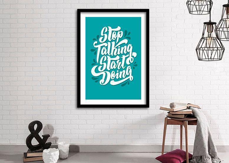 Cuadro 50x35 cm ilustración Empieza ahora-1