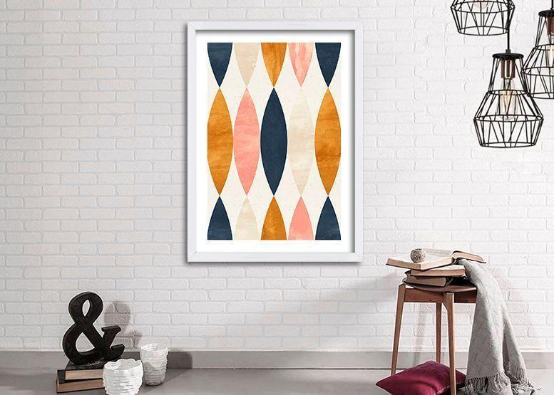 Cuadro 70x50 cm ilustración Patron pluma-1