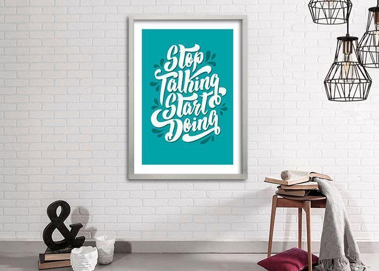 Cuadro 50x35 cm ilustración Empieza ahora-1