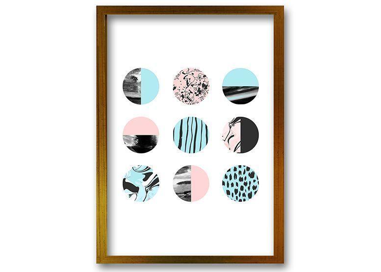 Cuadro ilustración Patron circular - 40x30 cm-0