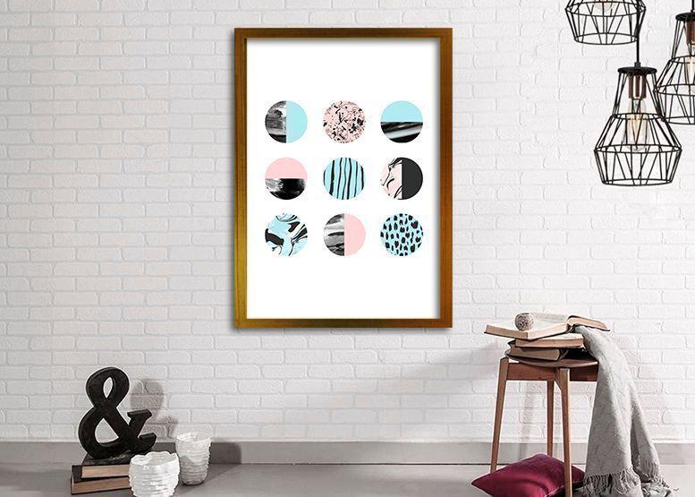 Cuadro ilustración Patron circular - 40x30 cm-1